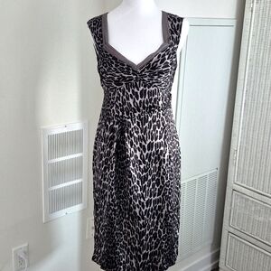 Nanette Lepore Silk Leopard Print Dress Size 4